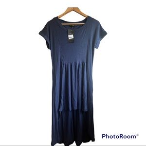 Reborn NWT Navy Hi Low Dress